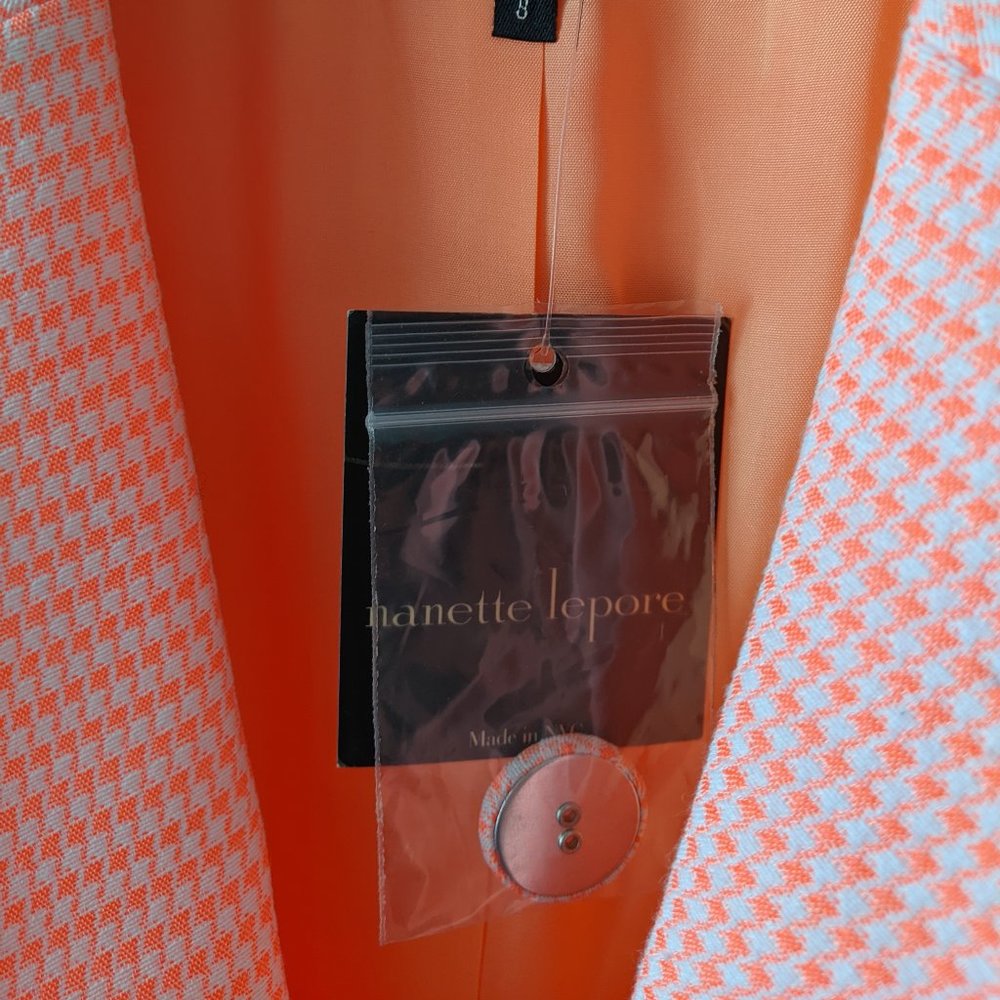 NWT Nanette Lepore Blazer Size (8) Tangerine - Picture 4 of 16
